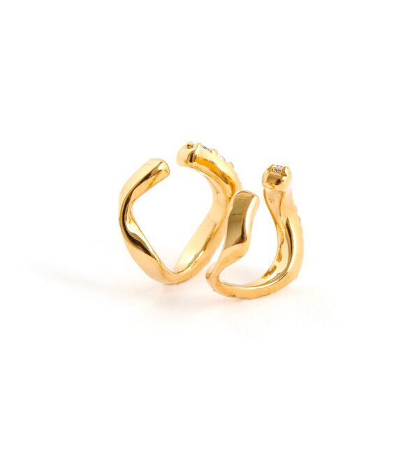 Jouete「ダブルフェイス イヤリング ジルコニア」|イヤリング|