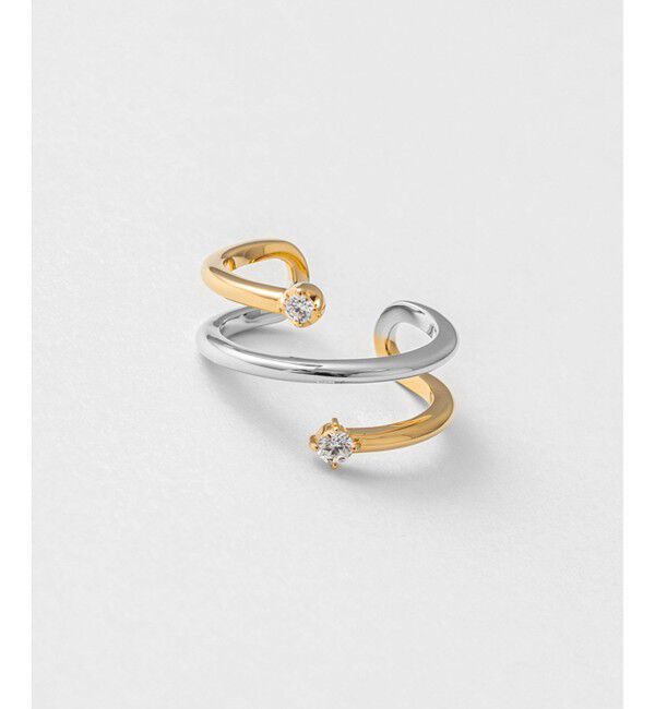 Jouete「フォークリング ジルコニア コンビカラー」|リング|シルバー系その他