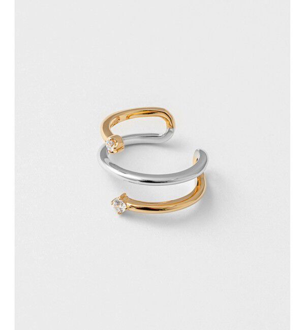 Jouete「フォークリング ジルコニア コンビカラー」|リング|