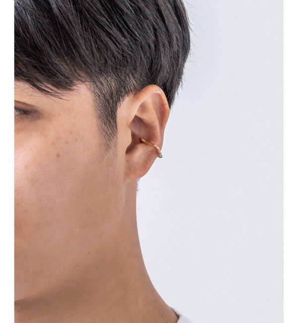 Jouete「スナップカフス スクエア コンビカラー」|イヤーカフ|