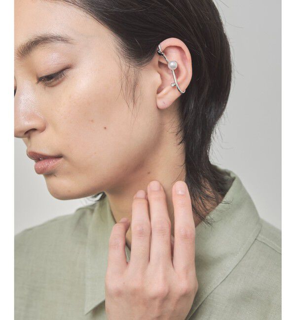 Jouete「パール&times;ジルコニア イヤーブリッジ」|イヤーカフ|