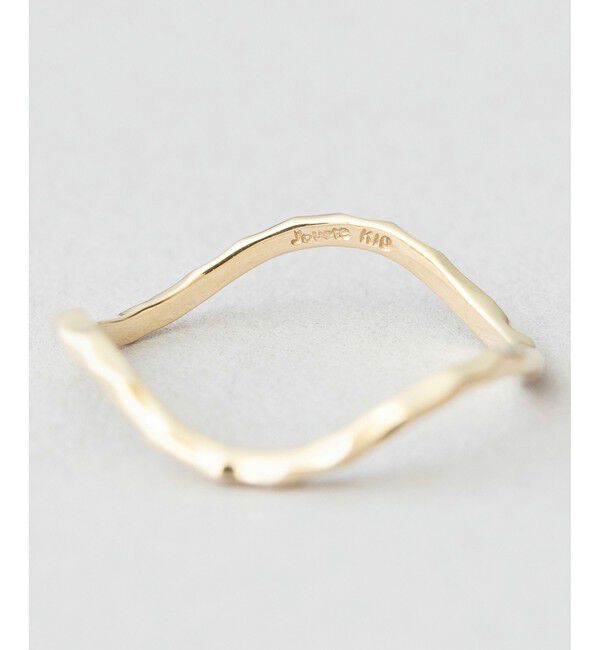 Jouete「K10YG ウェーブ ピンキーリング」|リング|