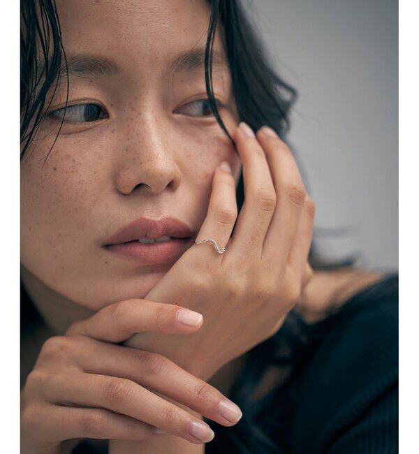 Jouete「K10WG ピンキーリング ダイヤモンド」|リング|