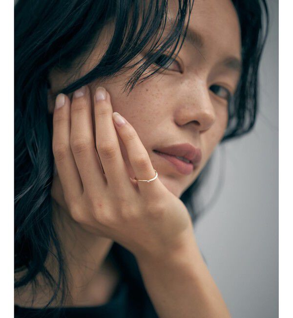 Jouete「K10YG ピンキーリング ダイヤモンド」|リング|