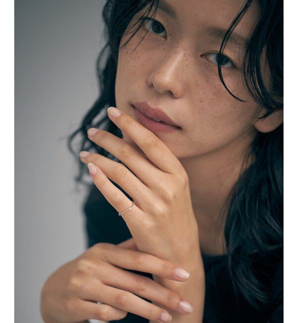 Jouete「K10WG ピンキーリング ダイヤモンド」|リング|