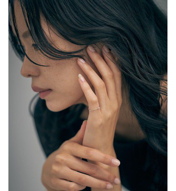 Jouete「K10WG ピンキーリング ダイヤモンド」|リング|