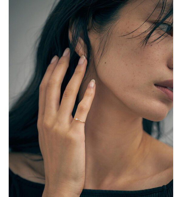 Jouete「K10YG ピンキーリング オパール」|リング|