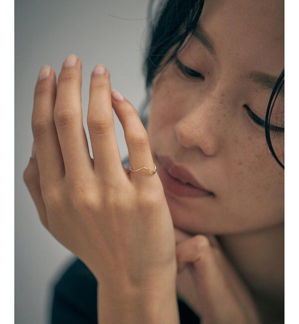 Jouete「K10YG ピンキーリング ダイヤモンド」|リング|