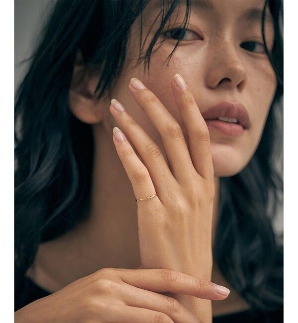 Jouete「K10YG ピンキーリング ダイヤモンド」|リング|