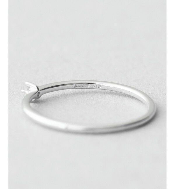 Jouete「K10WG ピンキーリング ダイヤモンド」|リング|