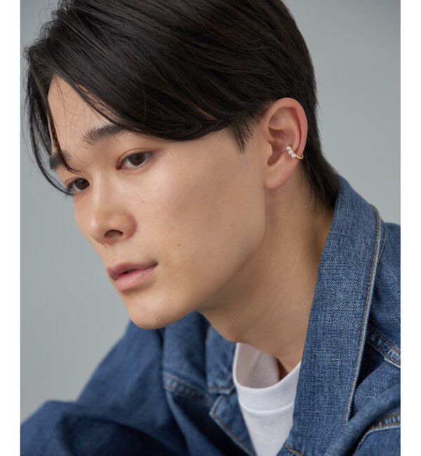 Jouete「[チュージング] イヤーカフス パール コンビカラー」|イヤリング|