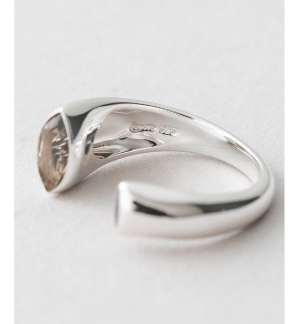 Jouete「[フォークリング] スモーキークォーツ&times;ジルコニア」|リング|