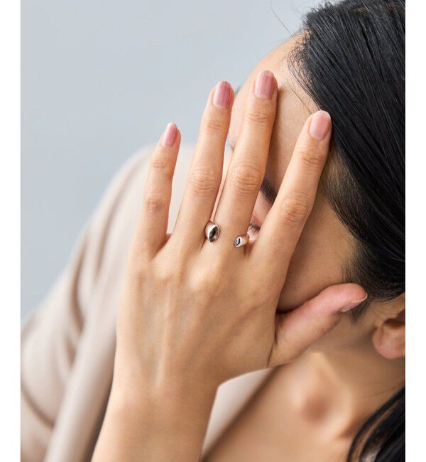 Jouete「[フォークリング] スモーキークォーツ&times;ジルコニア」|リング|