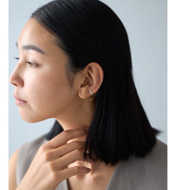 Jouete「イヤーカフス ダブルフープ コンビカラー」|イヤーカフ|