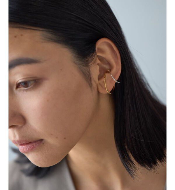 Jouete「イヤーカフス ダブルフープ コンビカラー」|イヤーカフ|