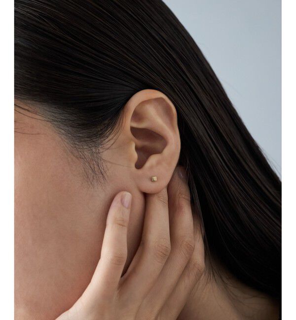 Jouete「K10YG ピアス キューブ」|ピアス|