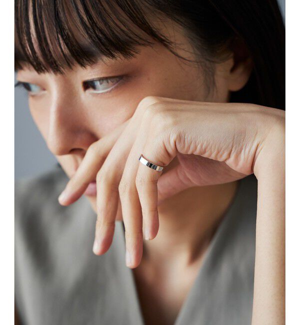 Jouete「K10WG ピンキーリング プレート」|リング|