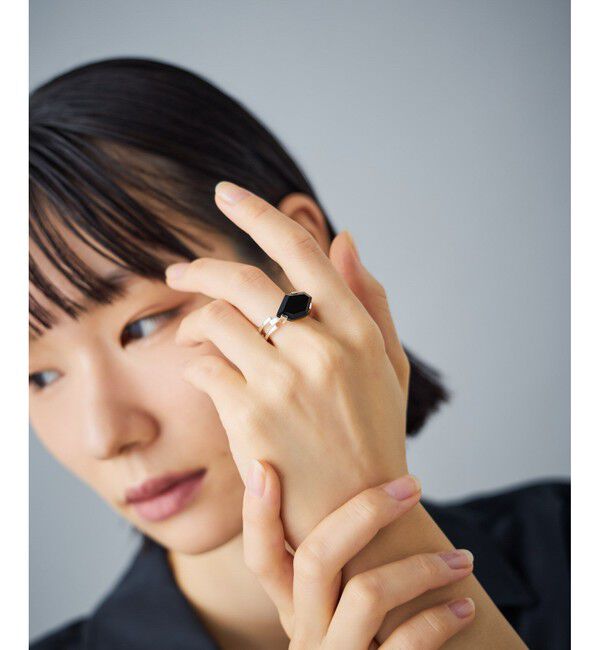 Jouete「[ジェム] リング ブラックカルセドニー」|リング|