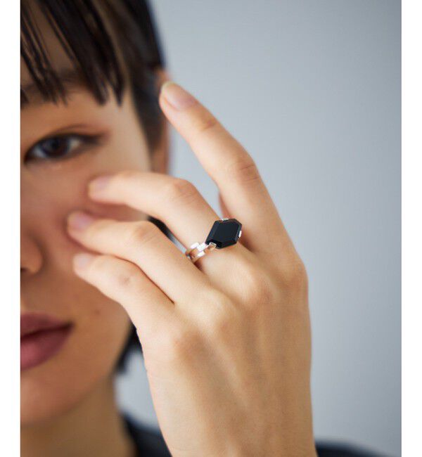 Jouete「[ジェム] リング ブラックカルセドニー」|リング|