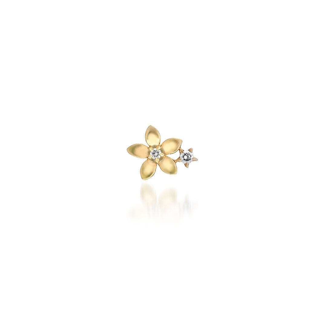 STAR JEWELRY「BLOOMING STAR」|ピアス|イエローゴールド