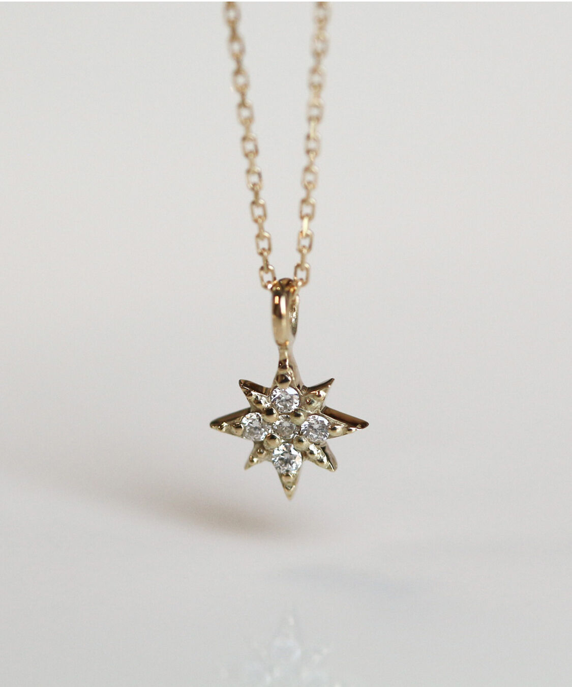  「ダイヤモンド スター ネックレス | K10YG」|ネックレス|