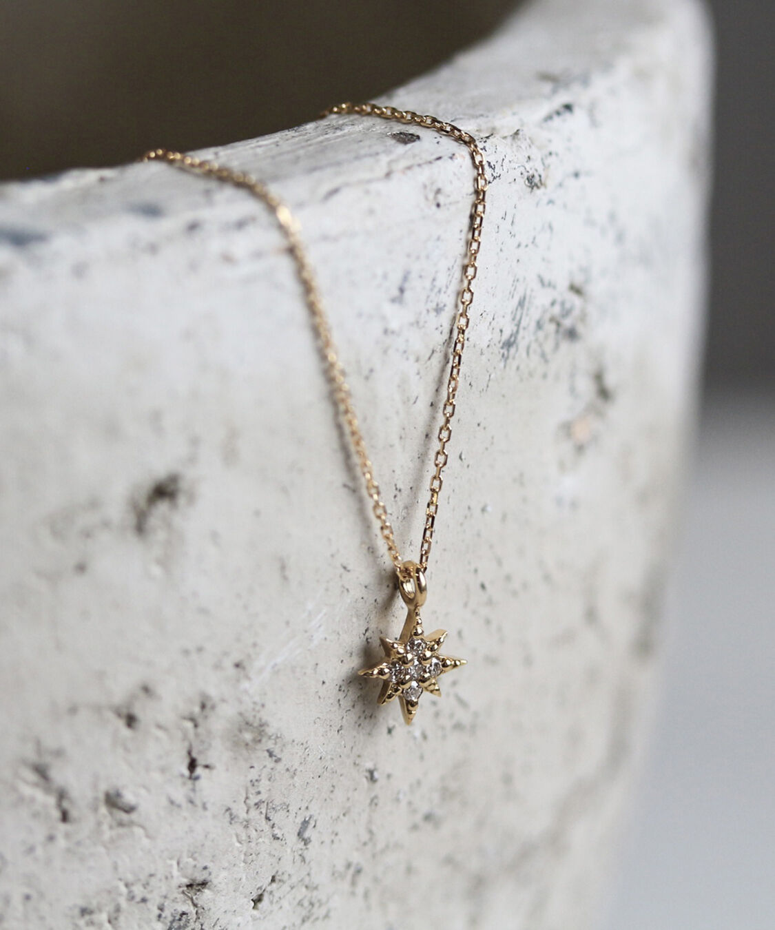  「ダイヤモンド スター ネックレス | K10YG」|ネックレス|