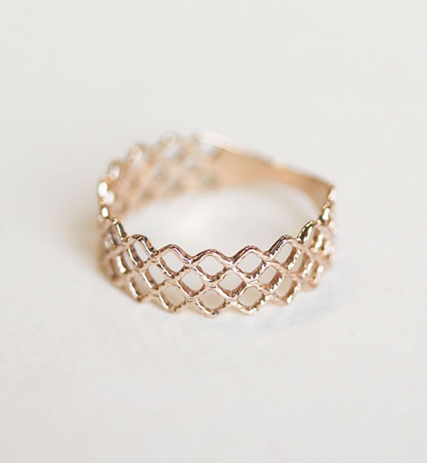  「ゴールド メッシュ リング | K10YG」|リング|