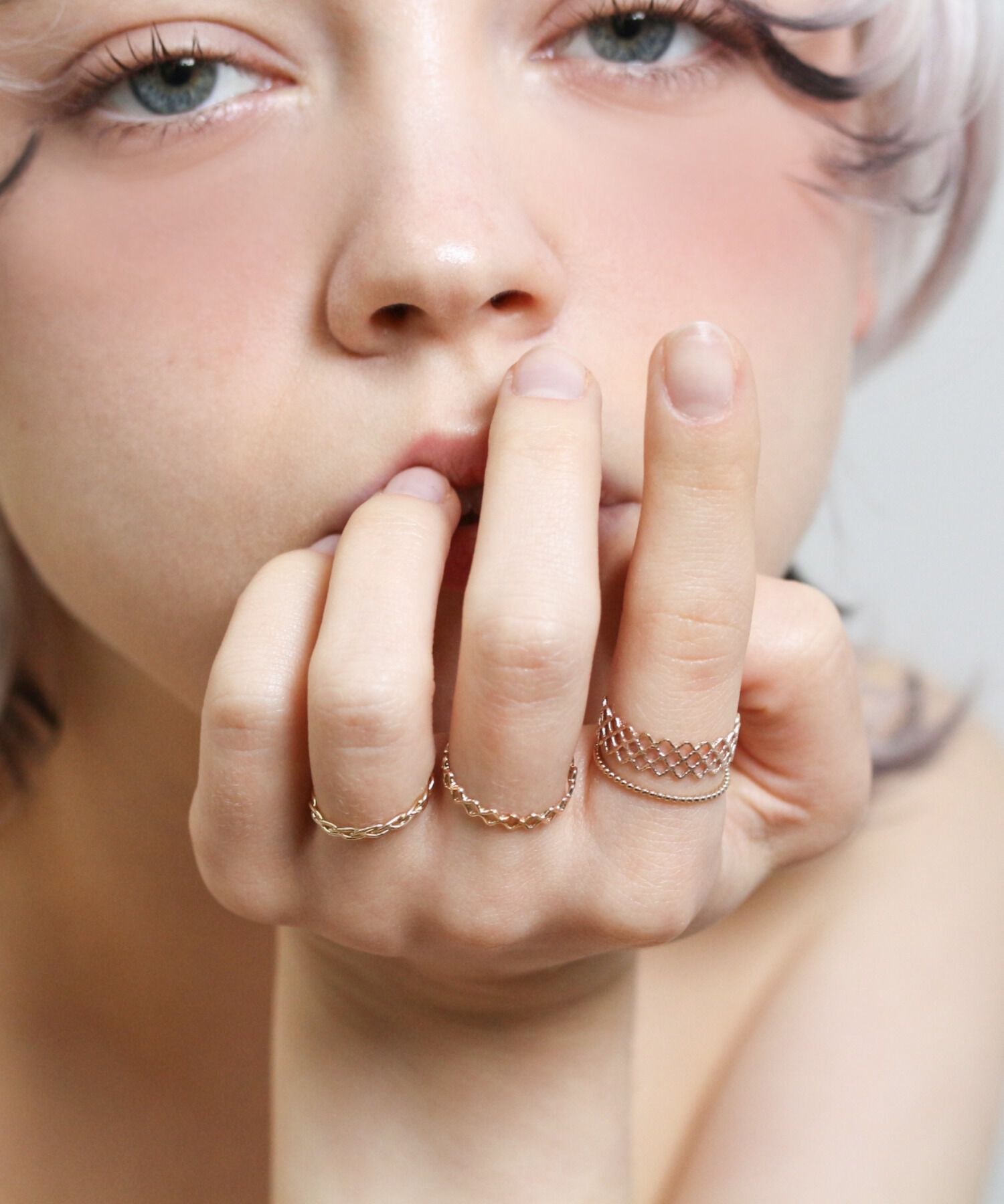  「ゴールド メッシュ リング | K10YG」|リング|