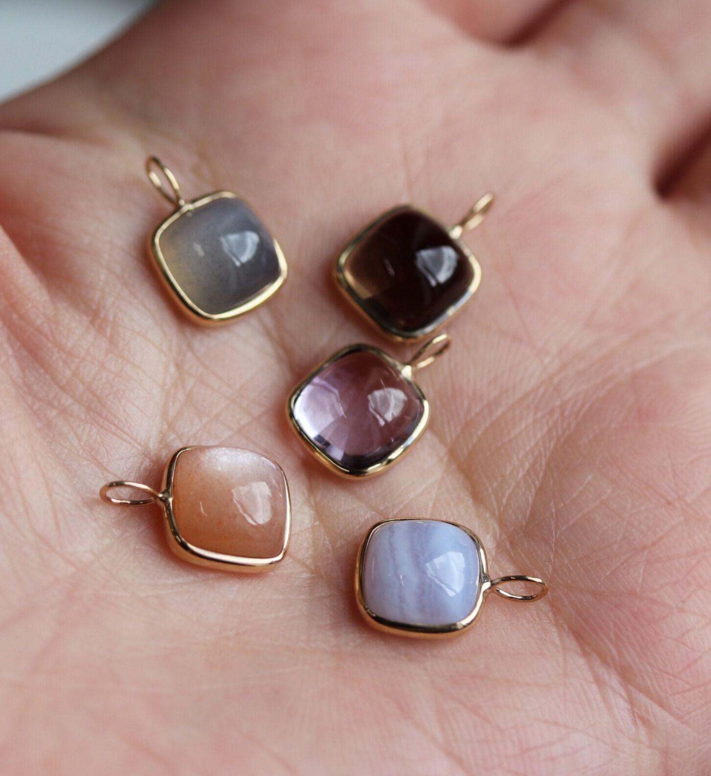  「K10YG カボション チャーム」|ネックレス|