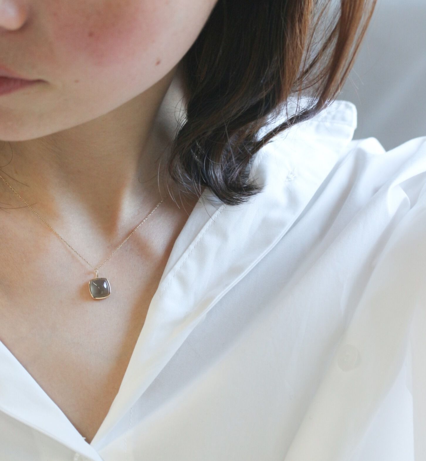  「K10YG カボション チャーム」|ネックレス|