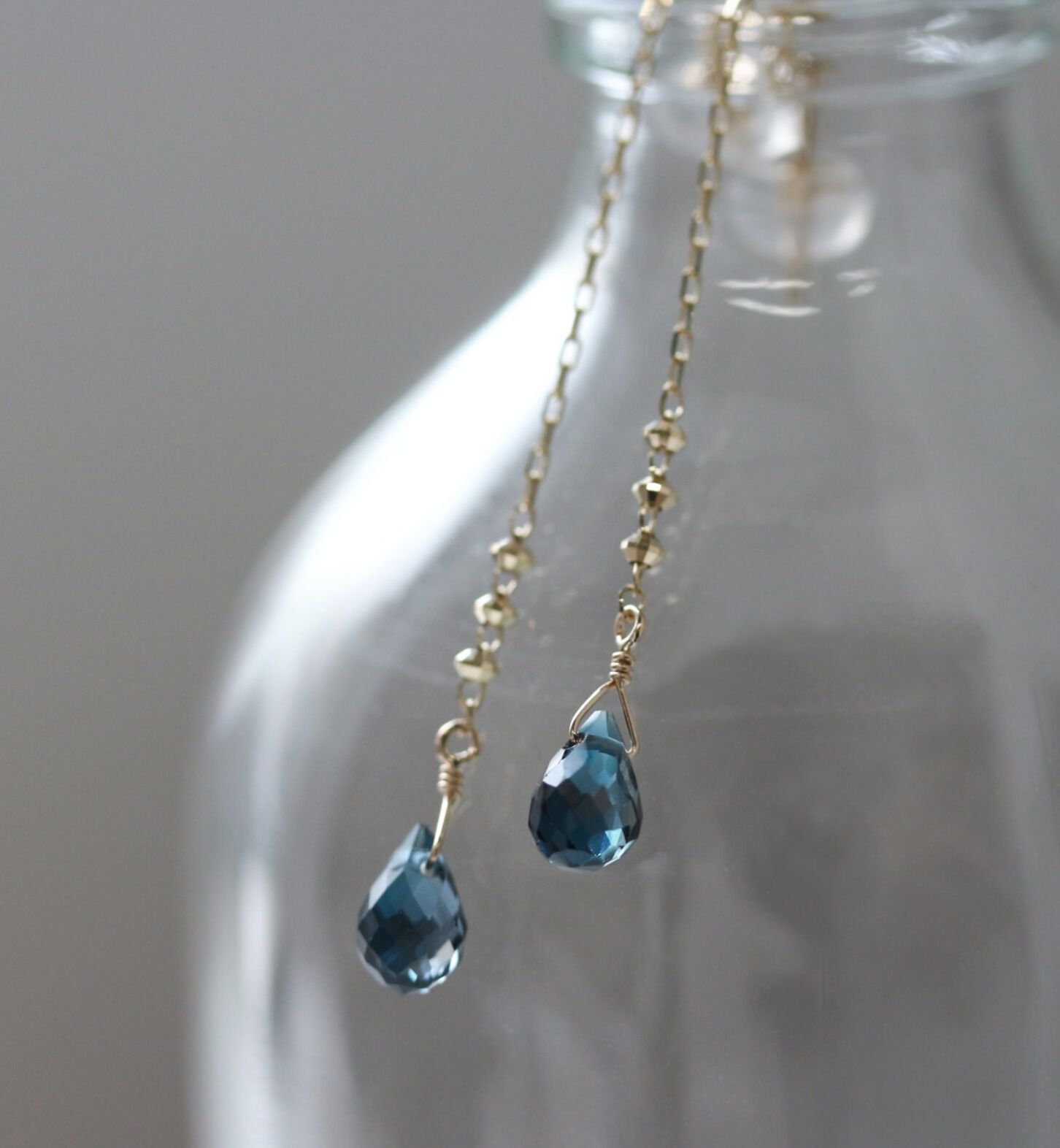  「ロンドンブルートパーズ ピアス | K10YG」|ピアス|K10 イエローゴールド