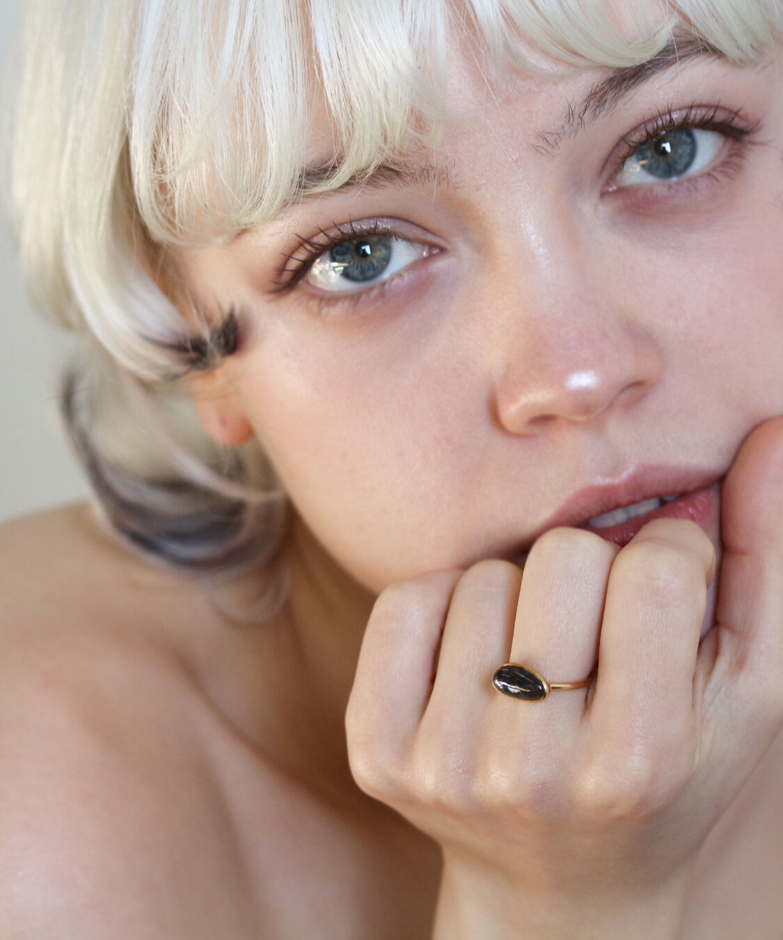  「ラブラドライト  リング | K10YG」|リング|