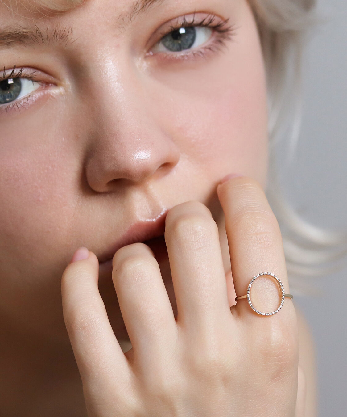  「ダイヤモンド オーバル リング  | K10YG 〈世界最小〉」|リング|