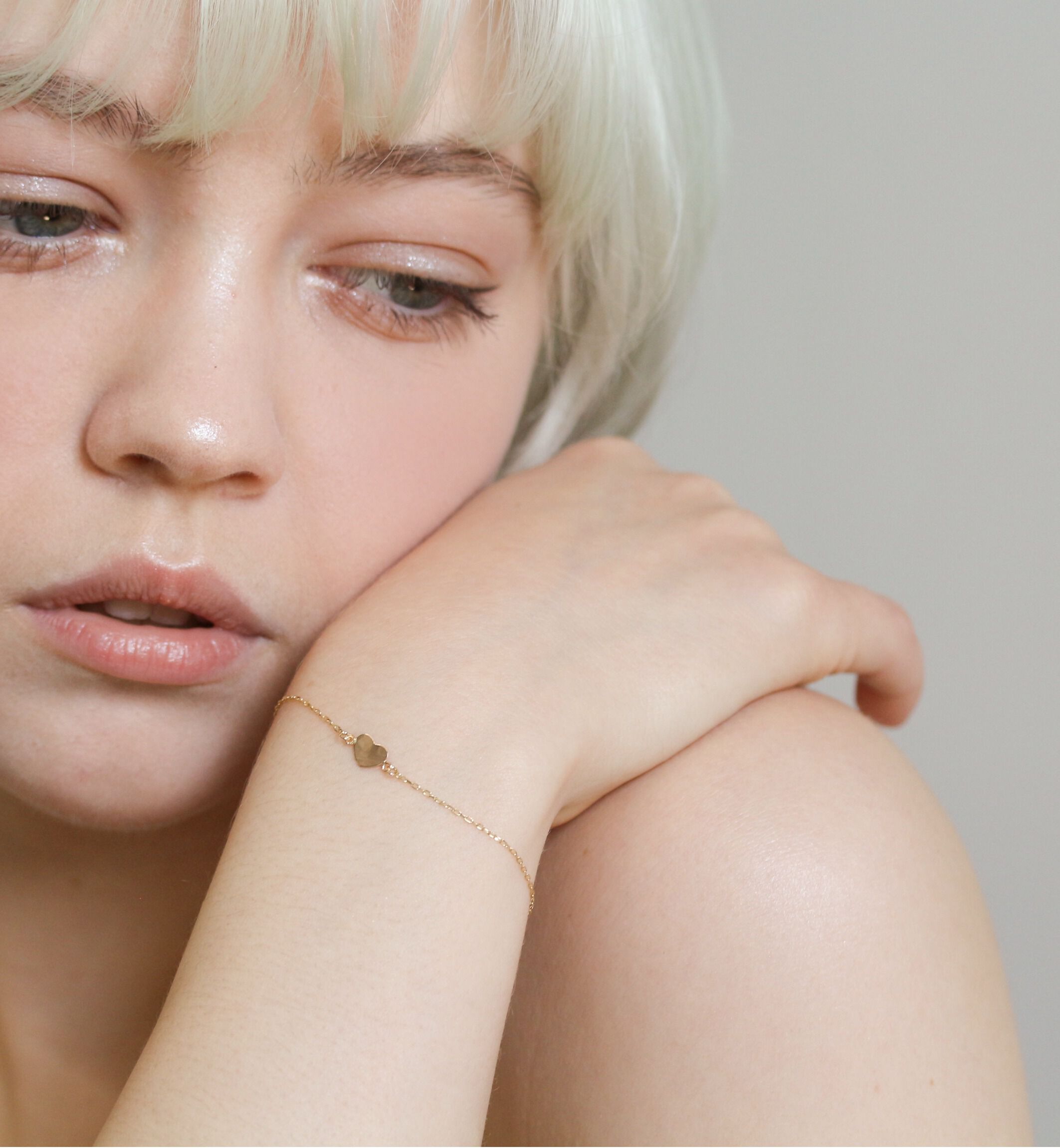  「ゴールド ハート ブレスレット | K10YG 〈Web限定〉」|ブレスレット・バングル|