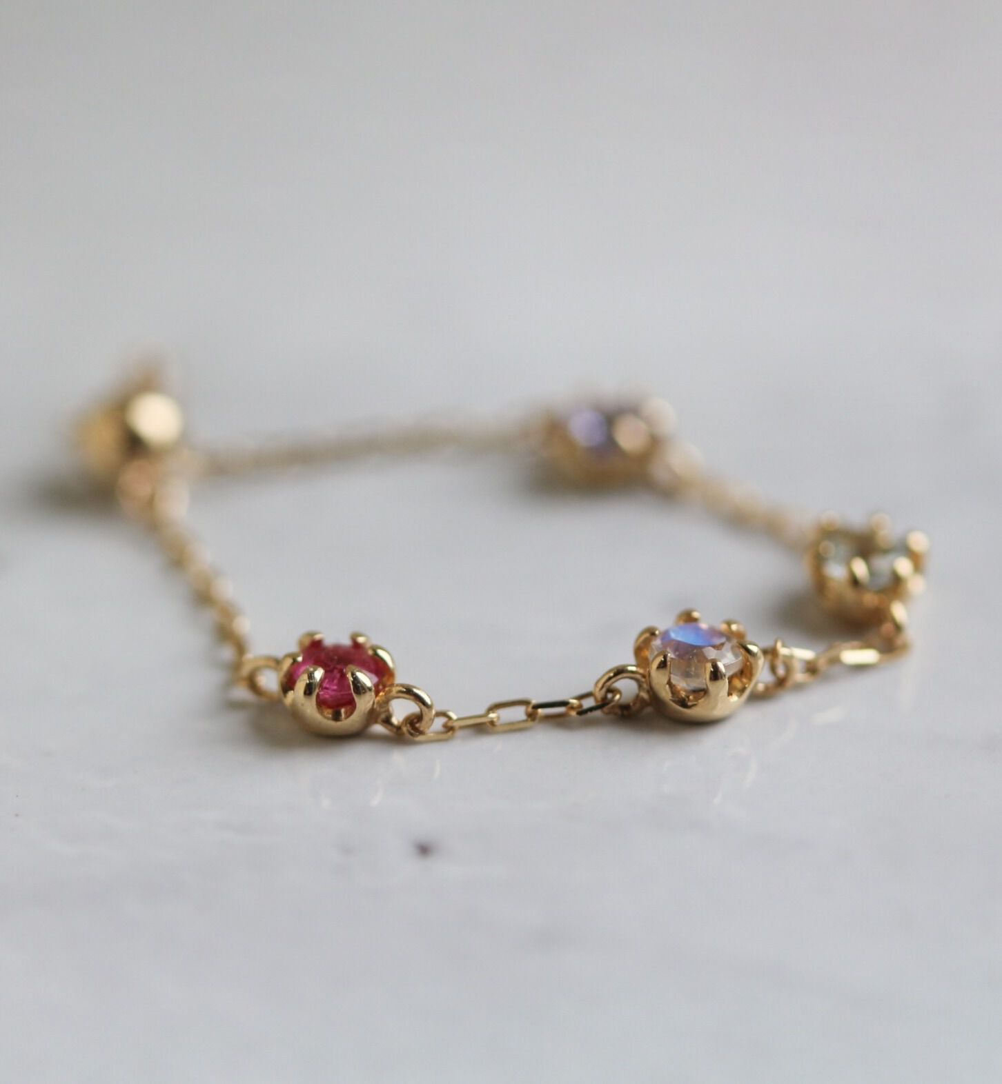  「マルチカラー チェーンリング | K10YG」|リング|