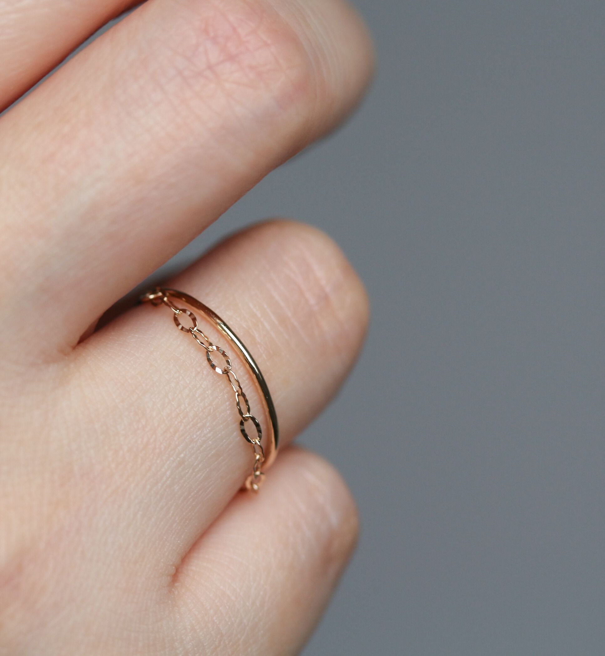  「ゴールド チェーン リング| K10YG」|リング|