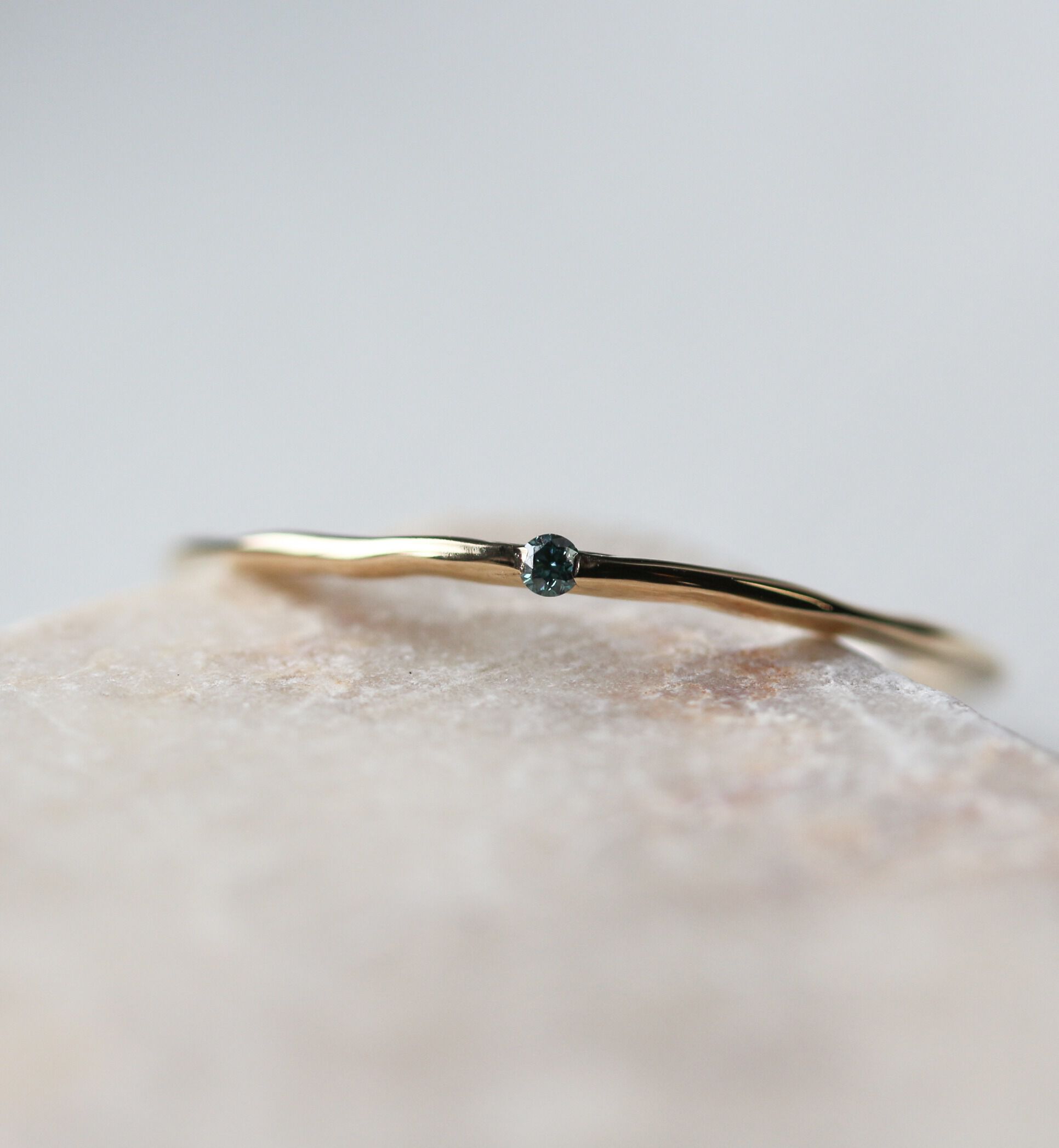  「ブルーダイヤモンド リング | K10YG」|リング|