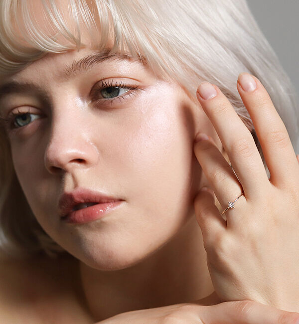  「ブルーダイヤモンド リング | K10YG」|リング|