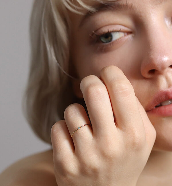  「ブルーダイヤモンド リング | K10YG」|リング|