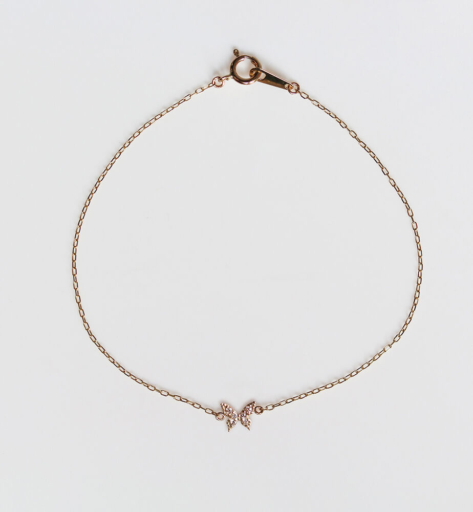  「ダイヤモンド バタフライ ブレスレット | K10YG」|ブレスレット・バングル|