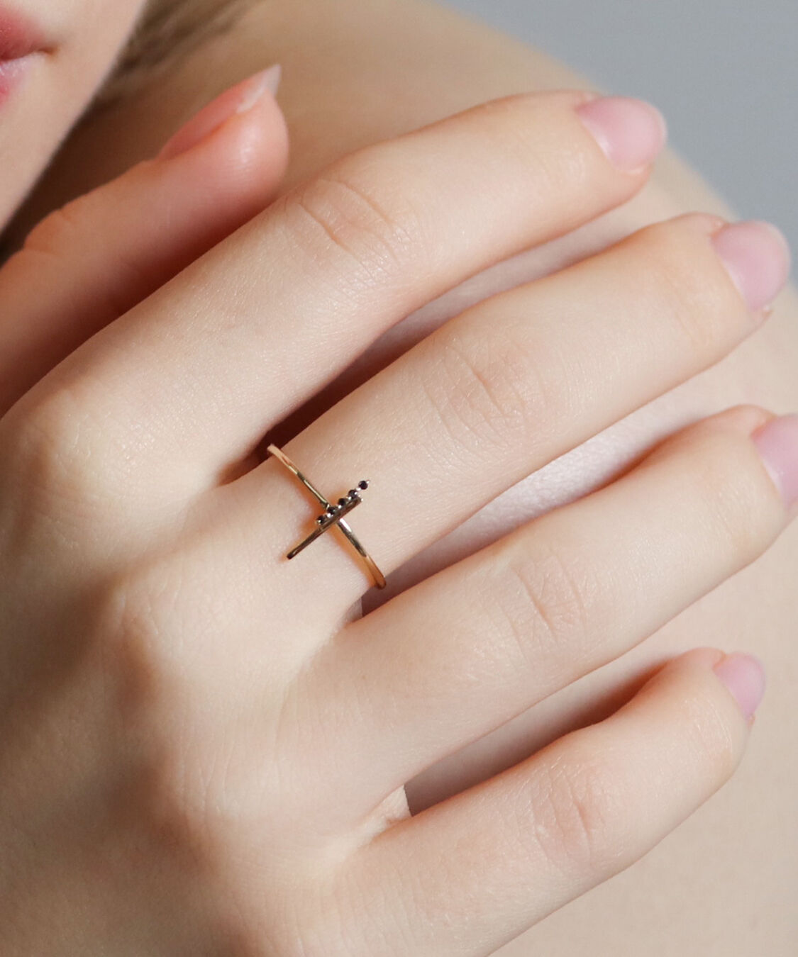  「ブラックダイヤモンド リング | K10YG」|リング|