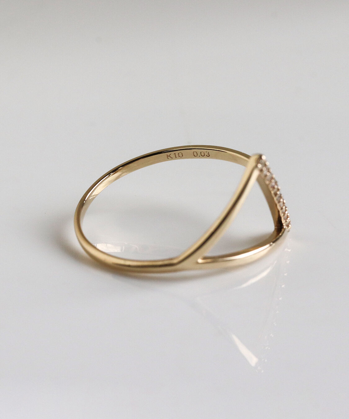  「ダイヤモンド リング  | K10YG〈ステラ〉〈世界最小〉」|リング|