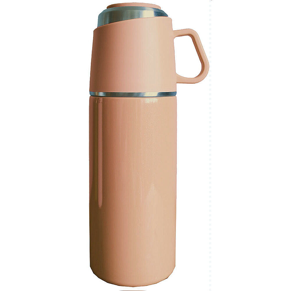 BACKYARD FAMILY「水筒 ワンタッチ かわいい 通販 保冷 保温 コップ付き 大人 350ml コップ付き水筒」|食器・キッチングッズ|ピンク1