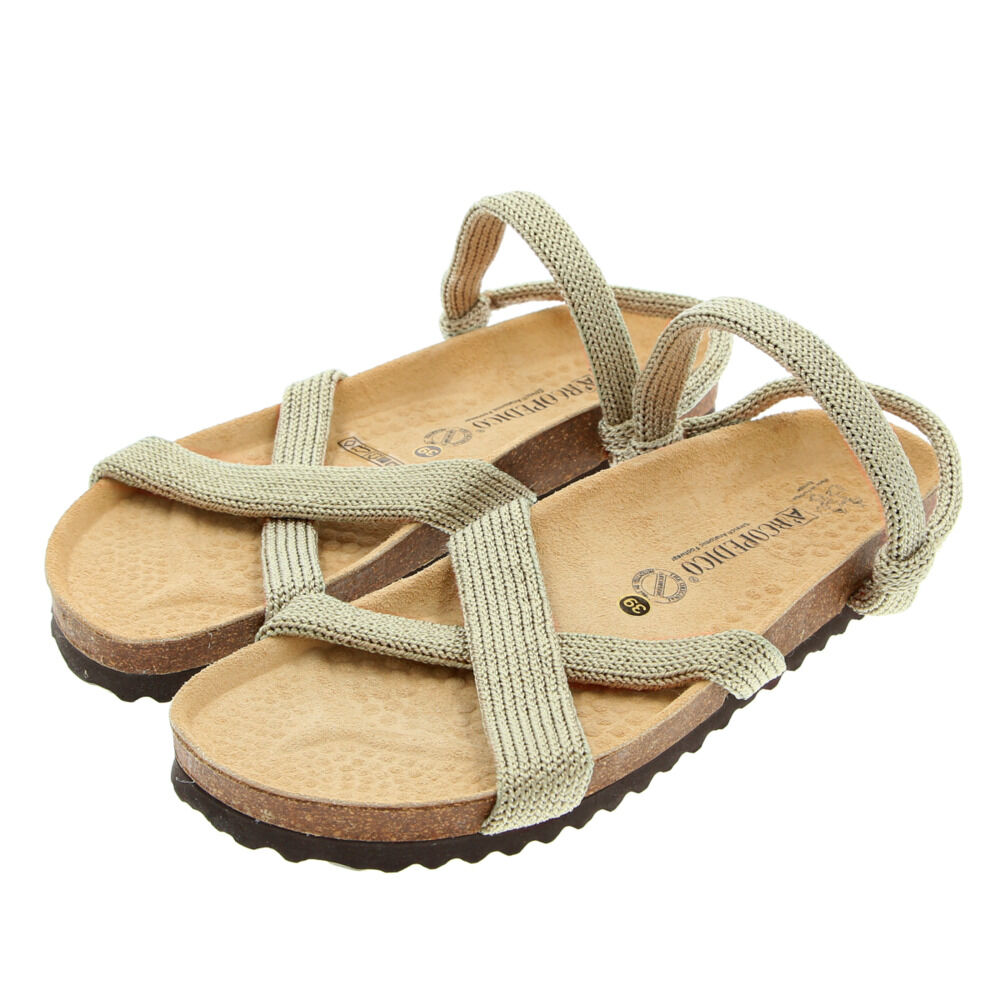 BACKYARD FAMILY「アルコペディコ 通販 サルーテライン SANTANA サンタナ サンダル レディース ぺたんこ」|サンダル|グリーン3