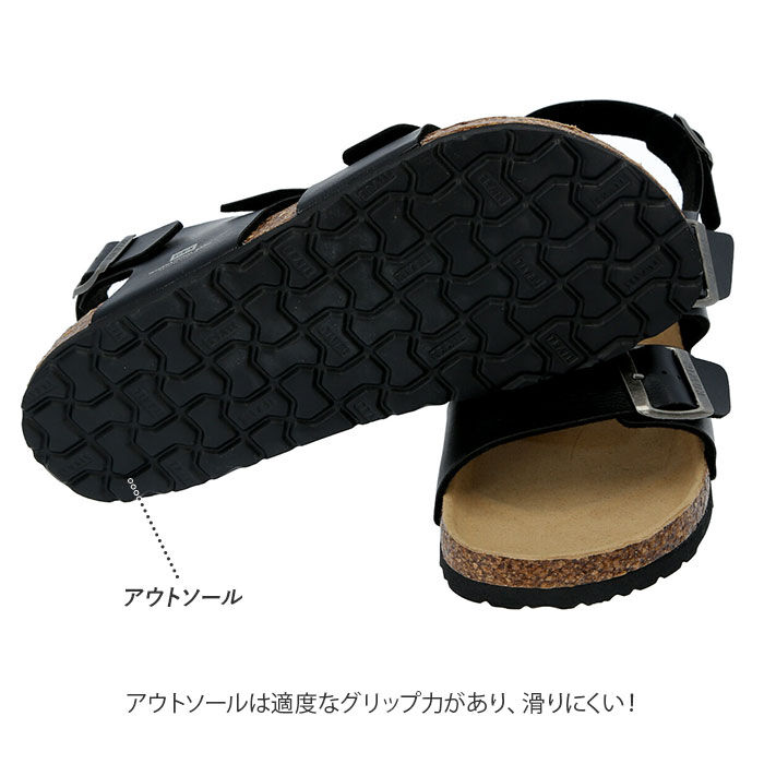 BACKYARD FAMILY「サンダル メンズ ブランド 通販 おしゃれ コンフォートシューズ 履きやすい 黒 靴 カジュアル」|サンダル|