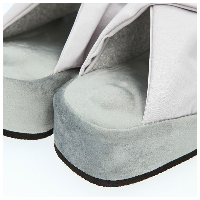 BACKYARD FAMILY「レディース スリッパ 通販 つま先立ち つま先 あたたかい サテンリボン トレーニング ファシノン」|ルームシューズ|