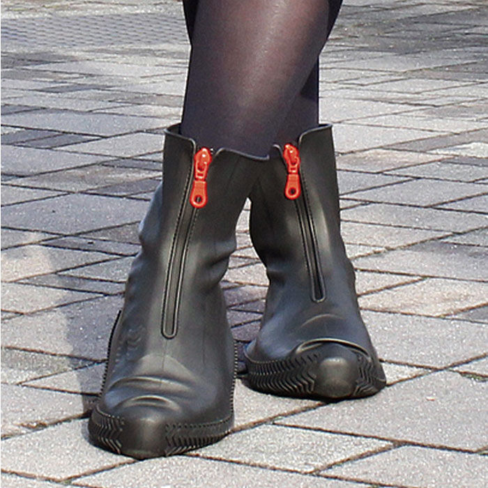 BACKYARD FAMILY「シューズカバー 防水 滑り止め 通販 シリコン ファスナー レインシューズ レインブーツ メンズ」|レインシューズ|