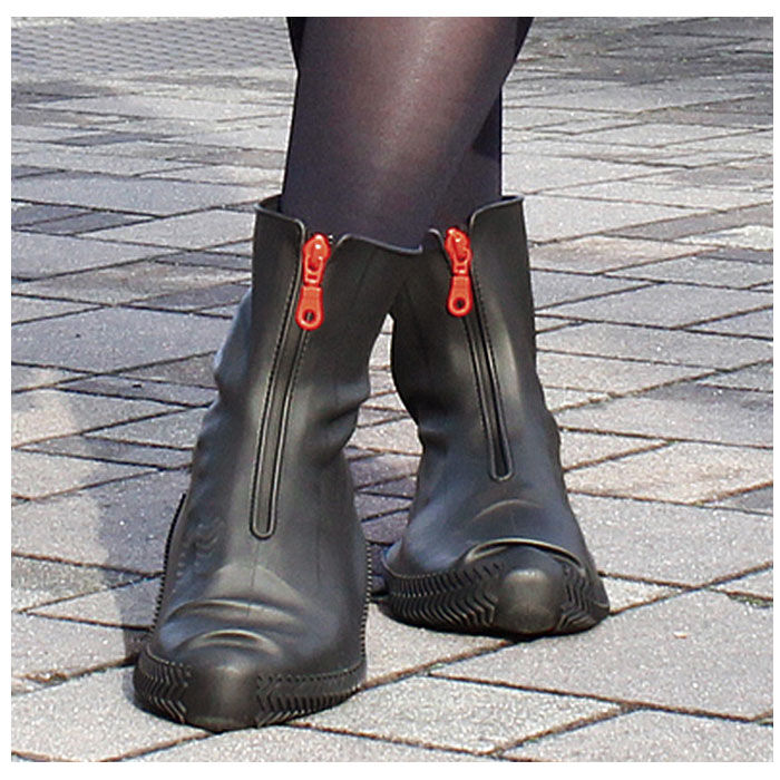 BACKYARD FAMILY「シューズカバー 防水 滑り止め 通販 シリコン ファスナー レインシューズ レインブーツ メンズ」|レインシューズ|