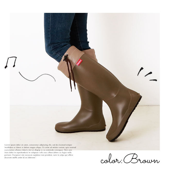 BACKYARD FAMILY「レインブーツ レディース ロング 通販 折りたたみ 折り畳み フォールディングレインブーツ」|レインシューズ|