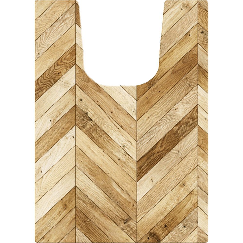 BACKYARD FAMILY「トイレマット おしゃれ 拭ける 通販 95cm 68cm pvcマット 95センチ 68センチ 約」|トイレタリー・ランドリーグッズ|ブラウン1